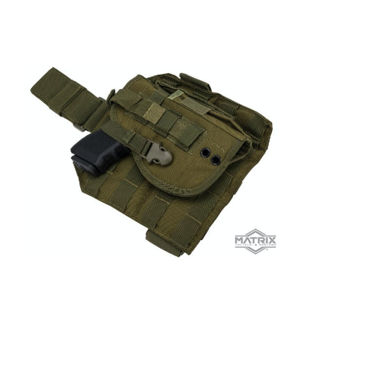 Holster souple Matrix Tactical Dropleg MOLLE Panel w/ Universal MOLLE Holster