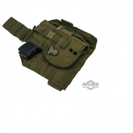 Holster souple Matrix Tactical Dropleg MOLLE Panel w/ Universal MOLLE Holster