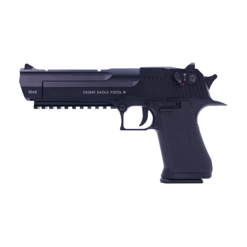 Réplique de poing Desert Eagle - Rail noir - Culasse mobile Auto - Chargeur court /C6
