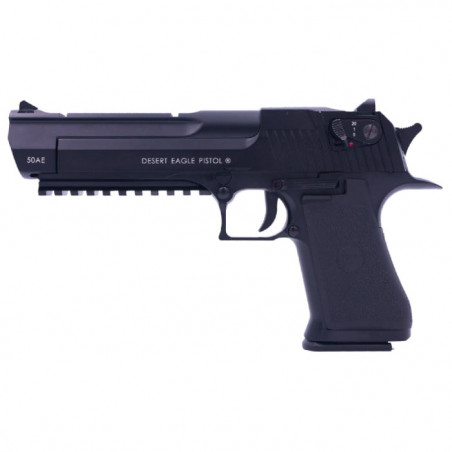Réplique de poing Desert Eagle - Rail noir - Culasse mobile Auto - Chargeur court /C6