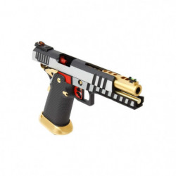 Réplique GBB HX2031 SEMI / FULL AUTO Noir & Chrome gaz 1.0J