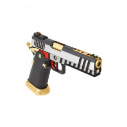 Réplique GBB HX2031 SEMI / FULL AUTO Noir & Chrome gaz 1.0J