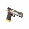 Réplique GBB HX2031 SEMI / FULL AUTO Noir & Chrome gaz 1.0J