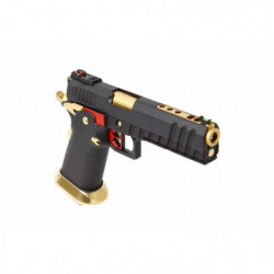 Réplique GBB HX2032 SEMI / FULL AUTO Noir & Or gaz 1.0J