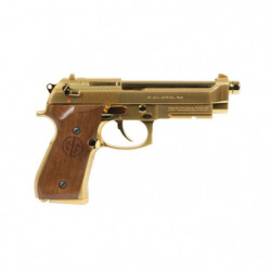 Réplique GBB pistolet GPM92 GP2 gaz 0,9J Or et bois