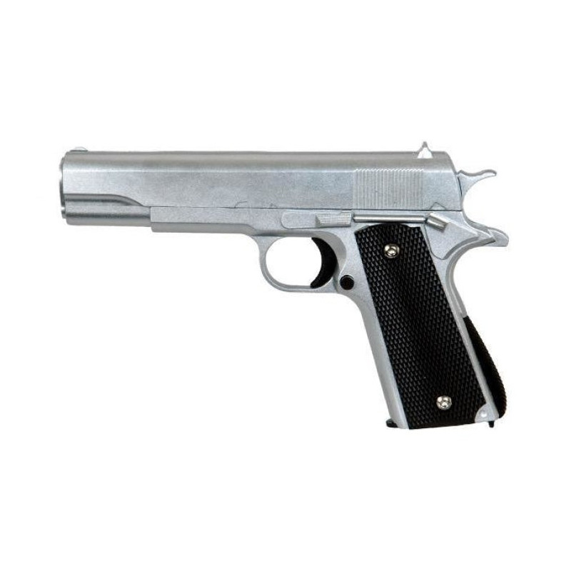 Réplique pistolet à ressort Galaxy G13S Silver full metal 0,5J