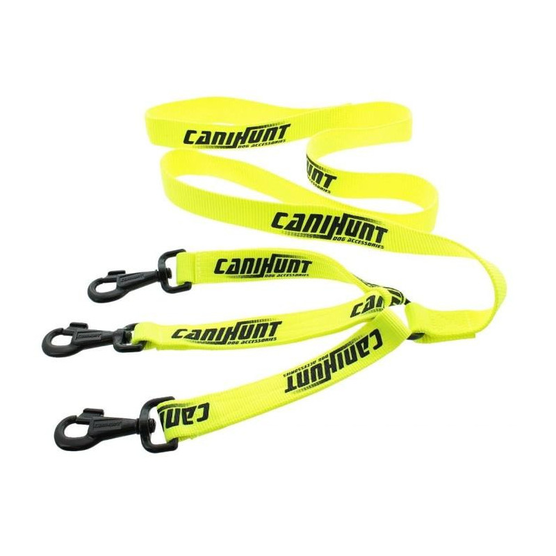 Laisse tripleur plate CaniHunt - 1.50 m