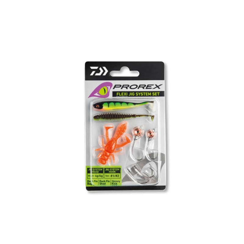 Kit Leurres souples Daiwa Prorex Flexi Jig System Set