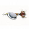 Leurre cuillère tournante Mepps Aglia Argent - Mouche rouge