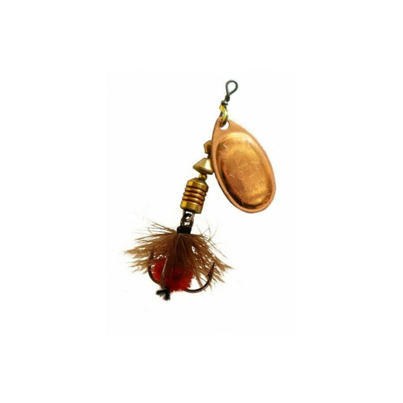 Leurre cuillère tournante Mepps Aglia Cuivre - Mouche rouge