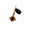Leurre cuillère tournante Mepps Aglia Noir - Mouche rouge