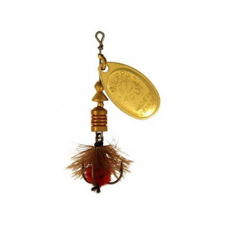 Leurre cuillère tournante Mepps Aglia Or - Mouche rouge