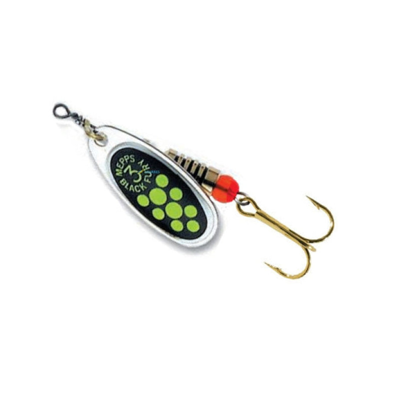 Leurre cuillère tournante Mepps Black Fury Chartreuse - Argent