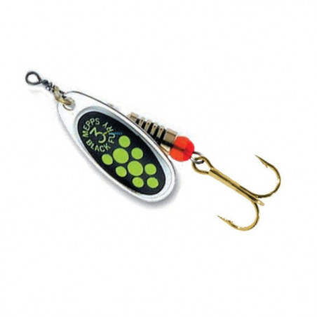 Leurre cuillère tournante Mepps Black Fury Chartreuse - Argent