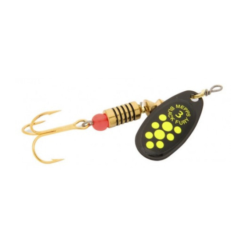 Leurre cuillère tournante Mepps Black Fury Chartreuse - Noir