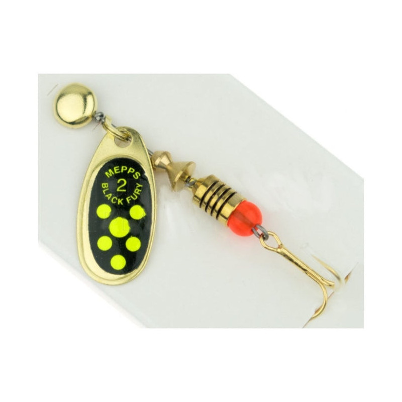 Leurre cuillère tournante Mepps Black Fury Chartreuse - Or