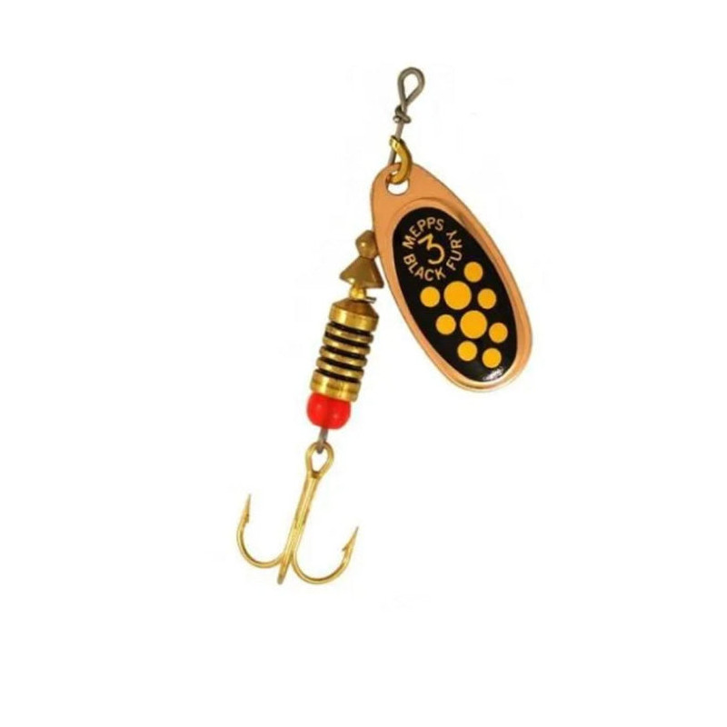 Leurre cuillère tournante Mepps Black Fury Jaune - Cuivre