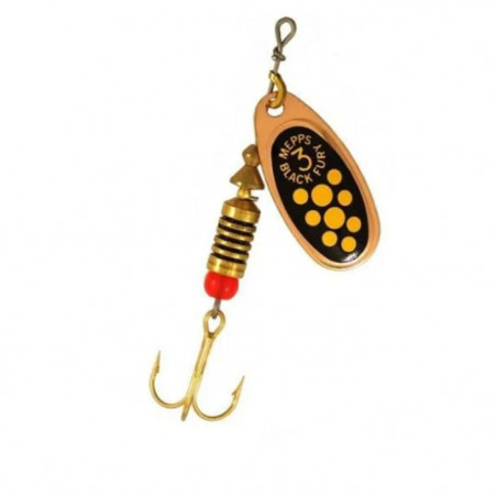 Leurre cuillère tournante Mepps Black Fury Jaune - Cuivre
