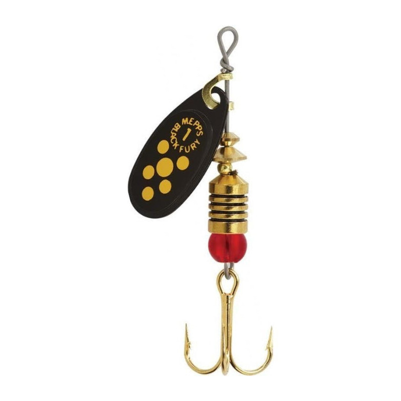 Leurre cuillère tournante Mepps Black Fury Jaune - Noir