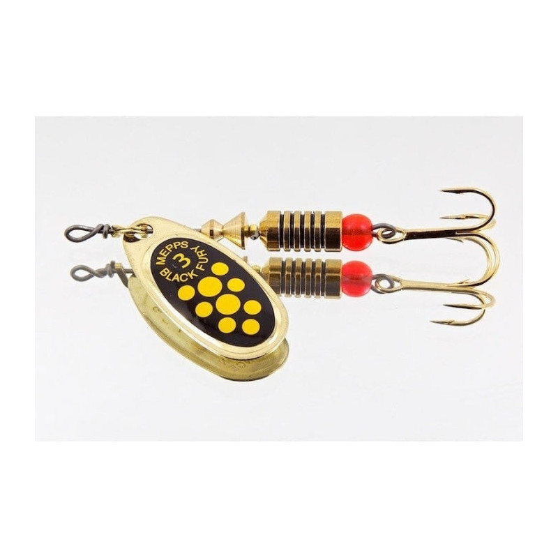 Leurre cuillère tournante Mepps Black Fury Jaune - Or