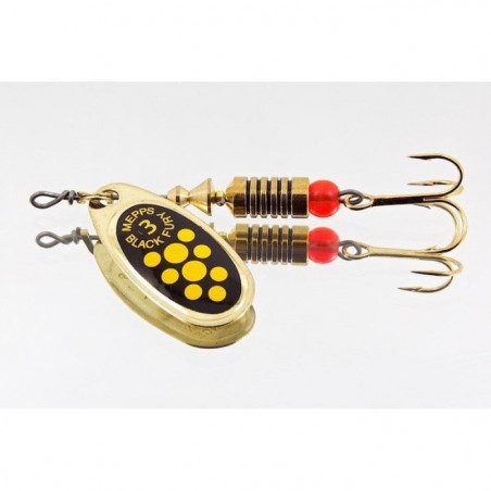 Leurre cuillère tournante Mepps Black Fury Jaune - Or