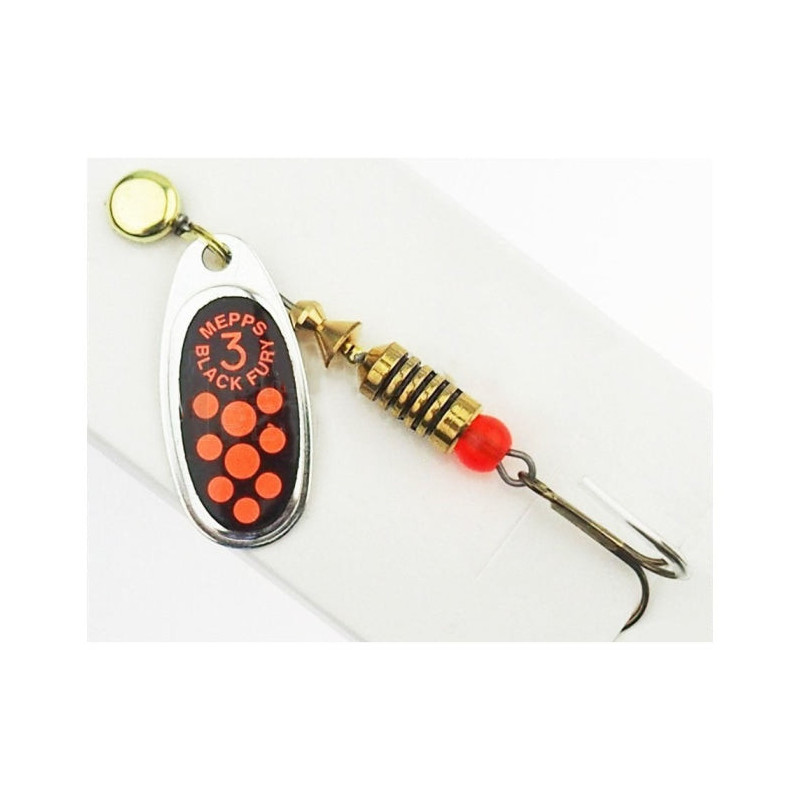 Leurre cuillère tournante Mepps Black Fury Orange - Argent
