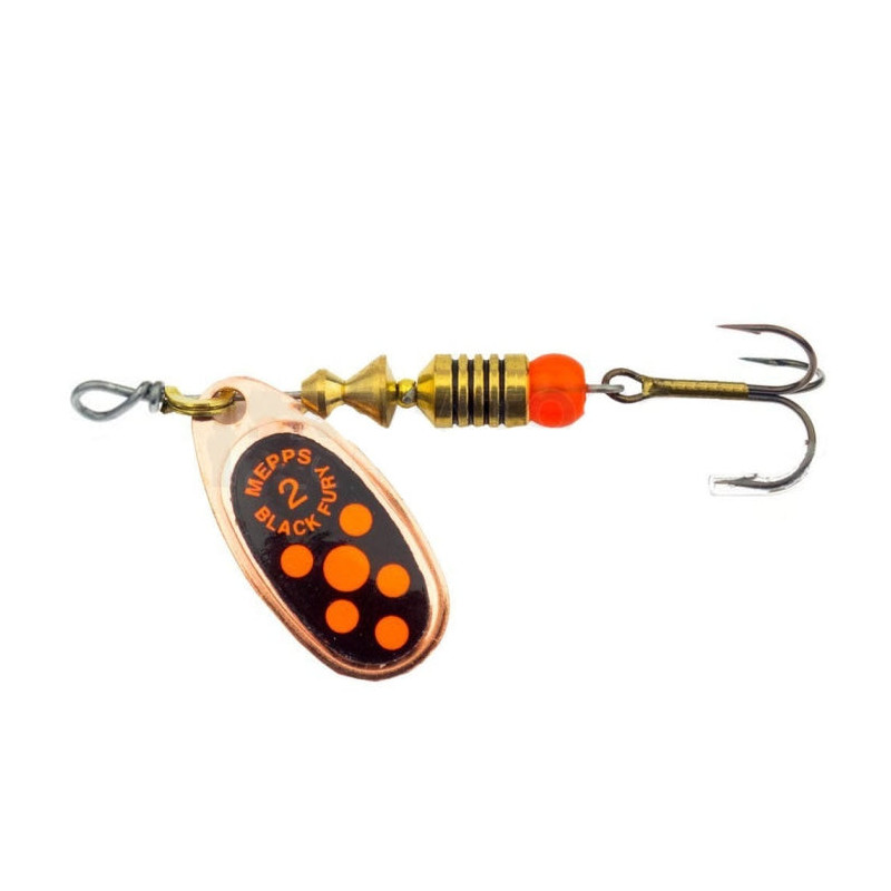 Leurre cuillère tournante Mepps Black Fury Orange - Cuivre
