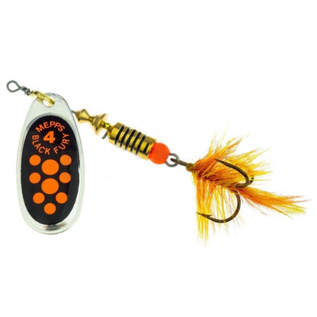 Leurre cuillère tournante Mepps Black Fury Orange Mouche - Argent