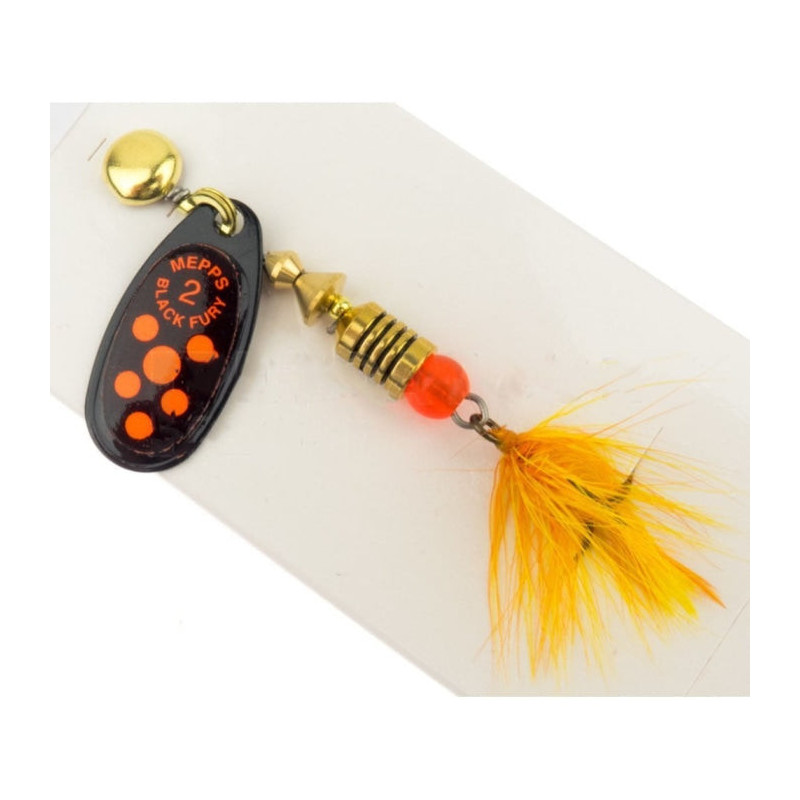 Leurre cuillère tournante Mepps Black Fury Orange Mouche - Noir