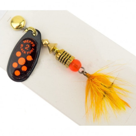 Leurre cuillère tournante Mepps Black Fury Orange Mouche - Noir
