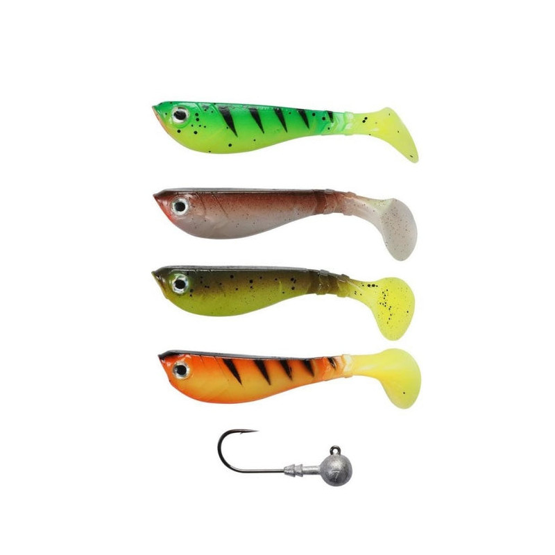 Leurre souple Berkley Pulse Shad MixBox avec têtes plombées