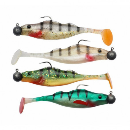 Leurres Berkley Pulse Realistic Perch pré-montés - par 4
