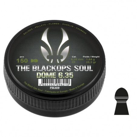 Plombs BO Manufacture The Black Ops Soul Dome - Cal. 6.35mm