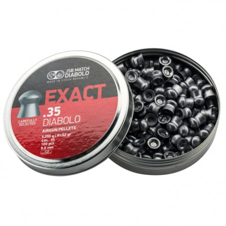 Plombs Exact tête ronde 9 mm (Cal. 35)