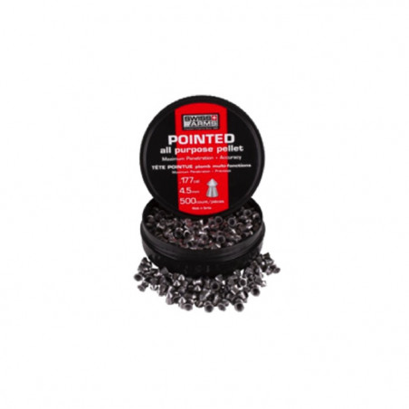 Plombs Pointus Swiss Arms cal. 4.5 mm Haute Qualité