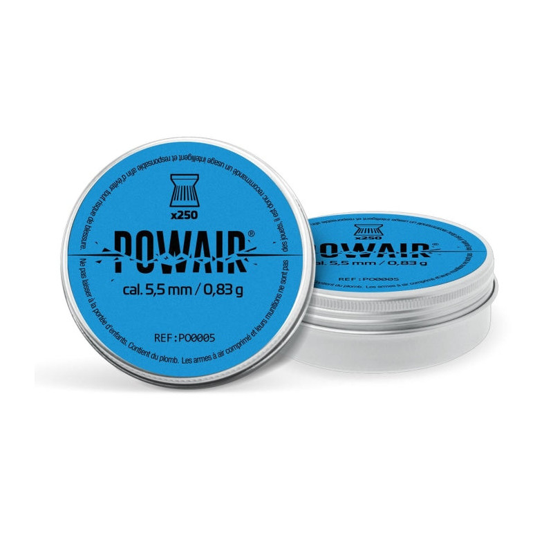 Plombs Powair plats par 250 - Cal. 5.5