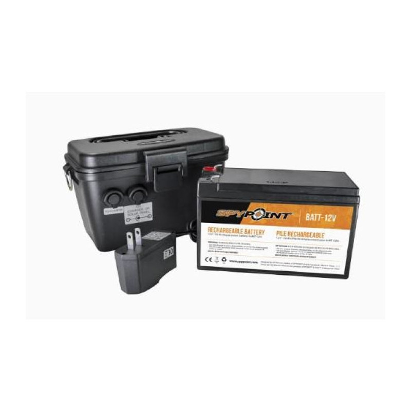 Kit Batterie rechargeable SpyPoint 12V 7.0Ah
