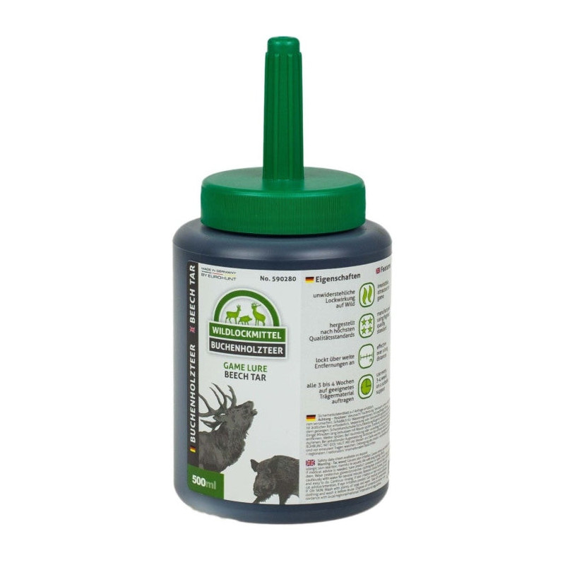 Goudron Végéal Eurohunt Pot de 500ml avec Brosse d'Application - Carton de 12 Pots