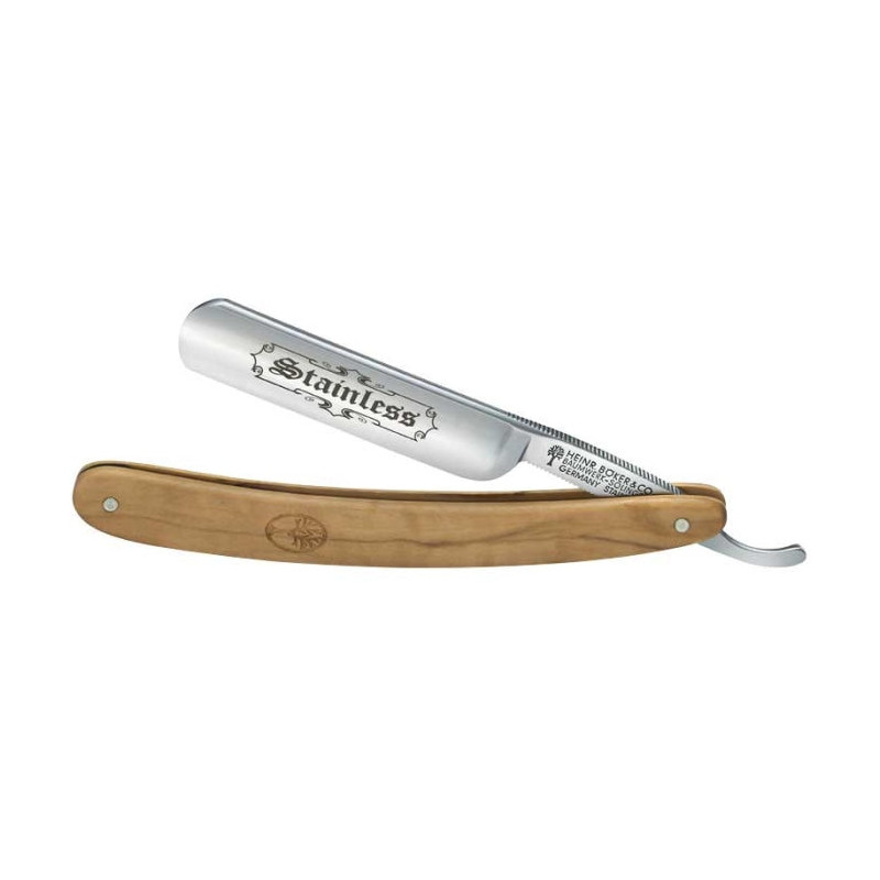 Rasoir Boker Hygiène et Beauté Stainless Olive - Lame 70mm