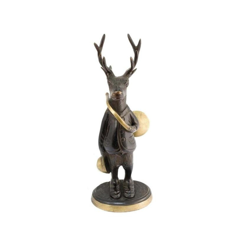 Statuette en bronze Europarm " Cerf avec trompe"