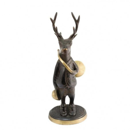 Statuette en bronze Europarm " Cerf avec trompe"