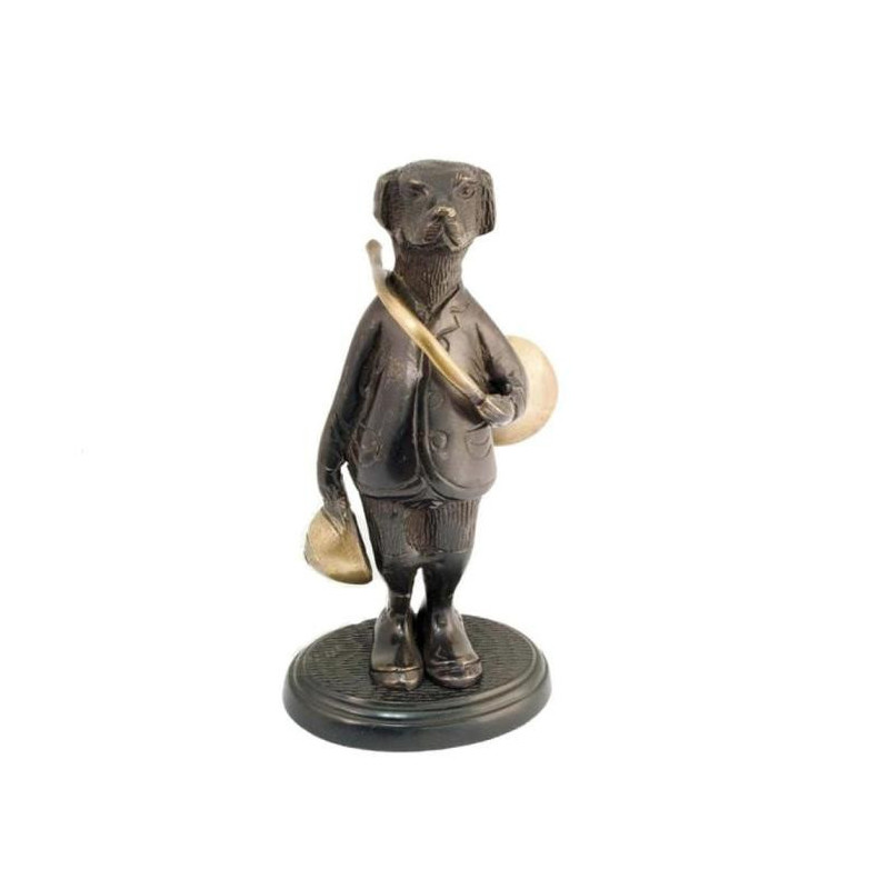 Statuette en bronze Europarm " Chien avec trompe"