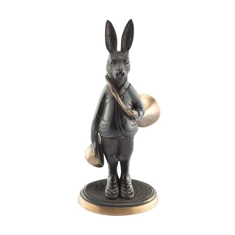 Statuette en bronze Europarm " Lièvre avec trompe "