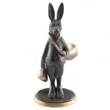 Statuette en bronze Europarm " Lièvre avec trompe "