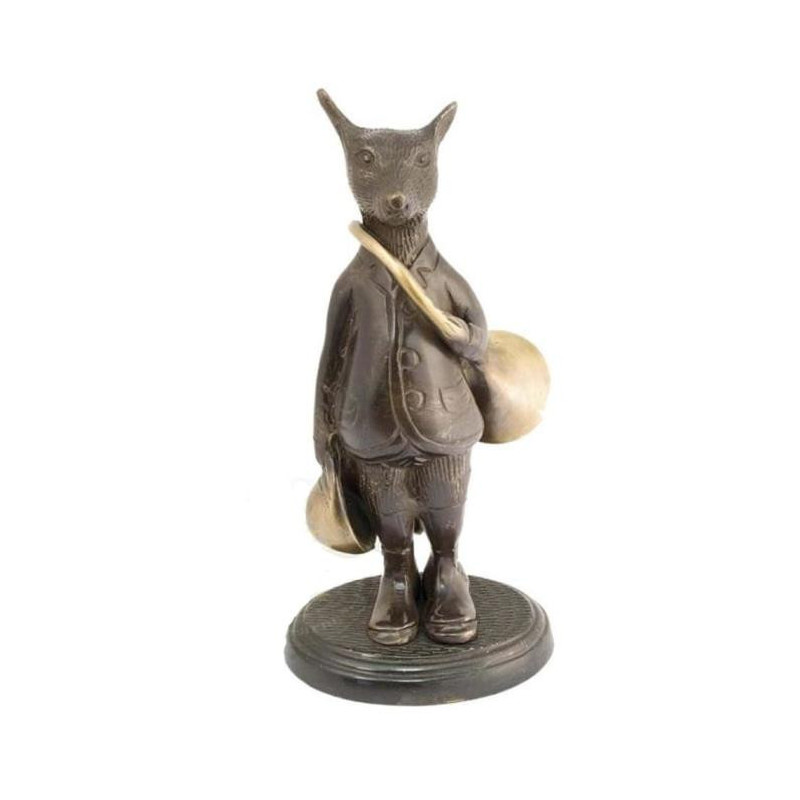 Statuette en bronze Europarm " Renard avec trompe "