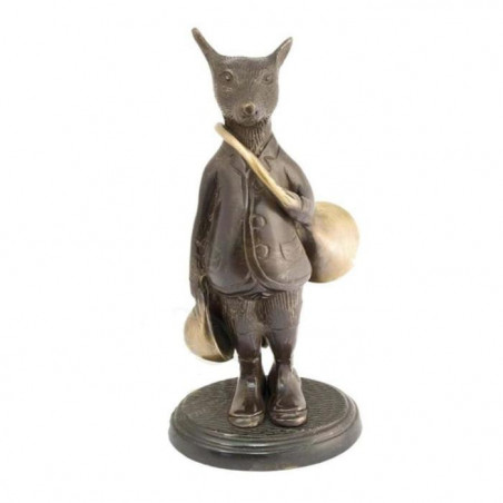 Statuette en bronze Europarm " Renard avec trompe "