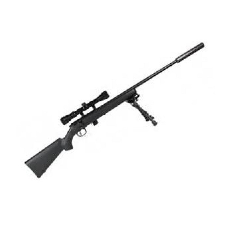 Pack carabine Marlin chargeur 7 coups lunette 3-9x32 et silencieux carbone - Cal. 22LR