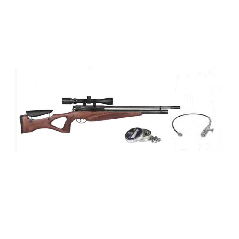 Pack Carabine PCP BSA Brigadier Lunette 3-9x40 plombs tuyau de remplissage