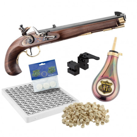 Pack Davide Pedersoli Pistolet Kentucky à silex cal .45 Accessoires