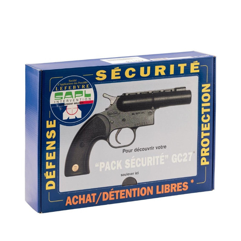 Pack de protection Sapl avec Gc27 etuis, balles et 2 bombes de défense - Cal.12/50